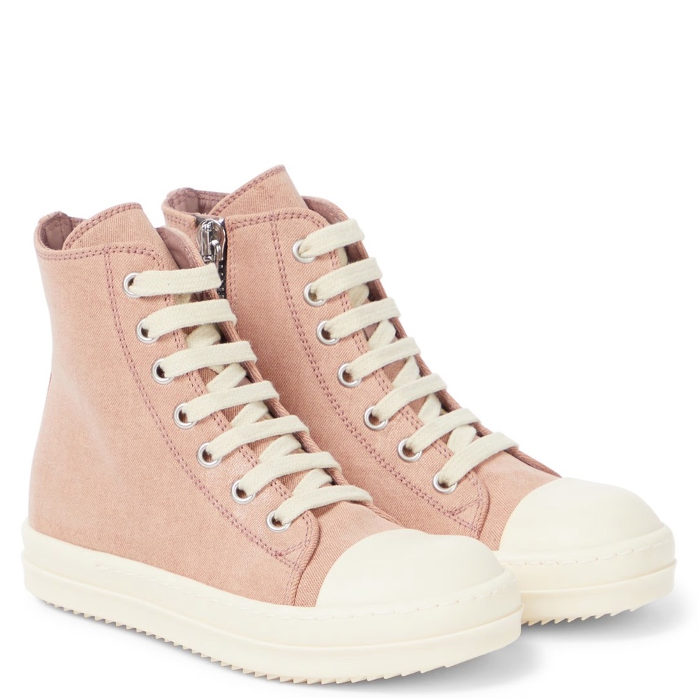 Rick Owens Kids Denim High Top Sneakers